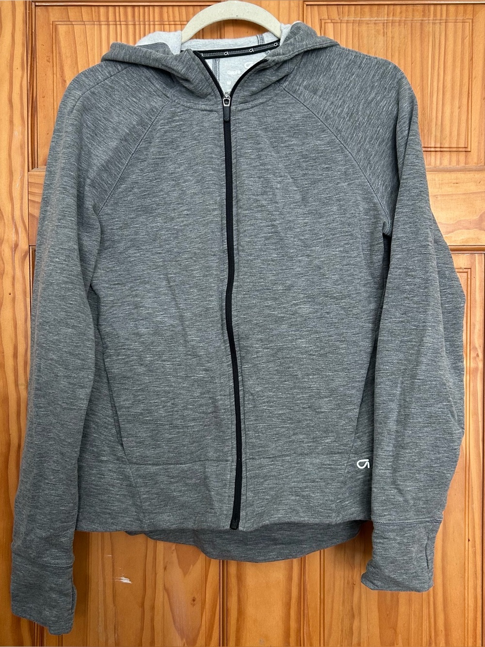 GapFit tech grey heather fleece hoodie medium